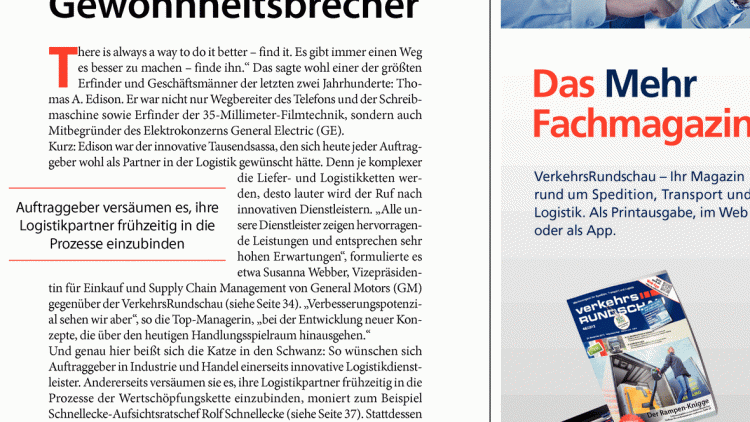 Editorial: Innovationen sind Gewohnheitsbrecher