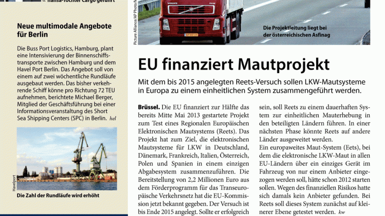 EU finanziert Mautprojekt