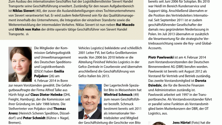 Die Mitglieder der Kommission Gefahrgutlogistik und Umweltmanagement des Deutschen Speditions- und L ...