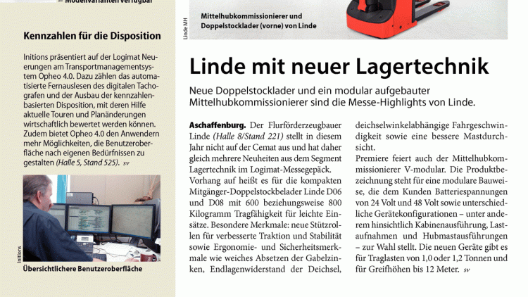 Produktneuheiten zur Logimat 2015 Teil 1