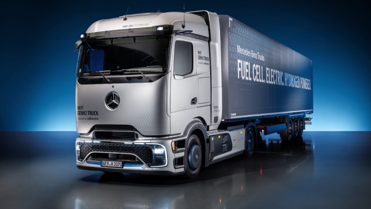 Studioaufnahme des NextGenH2 als Sattelzug 