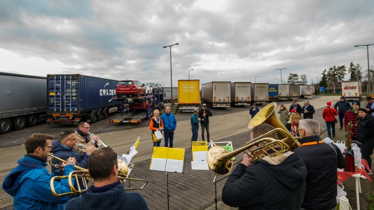 Weihnachtsaktion für Lkw-Fahrer A7