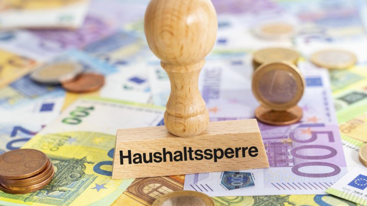 Stempel Haushaltssperre