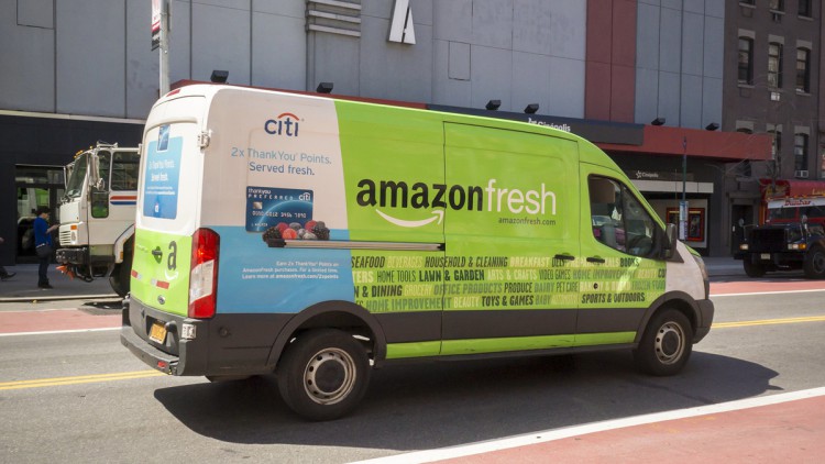 Amazon Fresh, Lieferwagen, USA