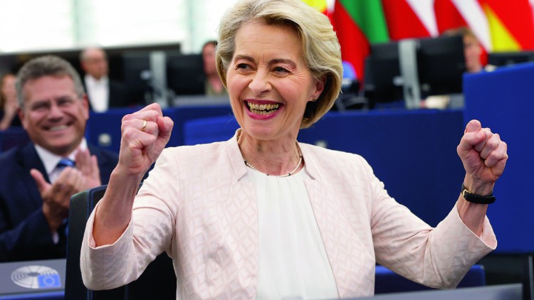 Ursula von der Leyen in Freude