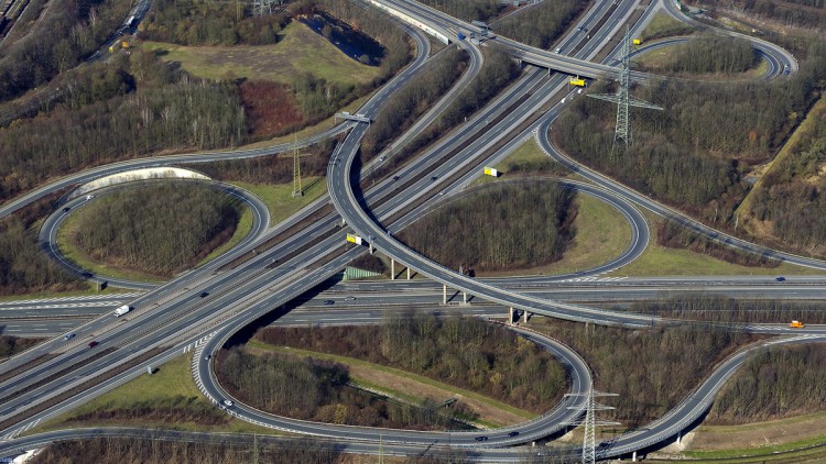 Autobahnkreuz, Brücken, Brackel, NRW