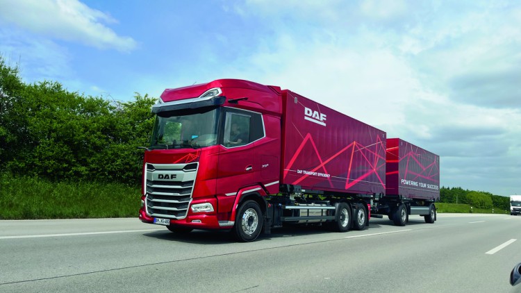 DAF BDF-Wechselbrückenfahrzeug im VerkehrsRundschau-Test DAF XG+ 480