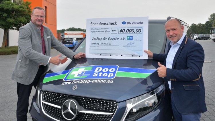 BG Verkehr Spende an DocStop