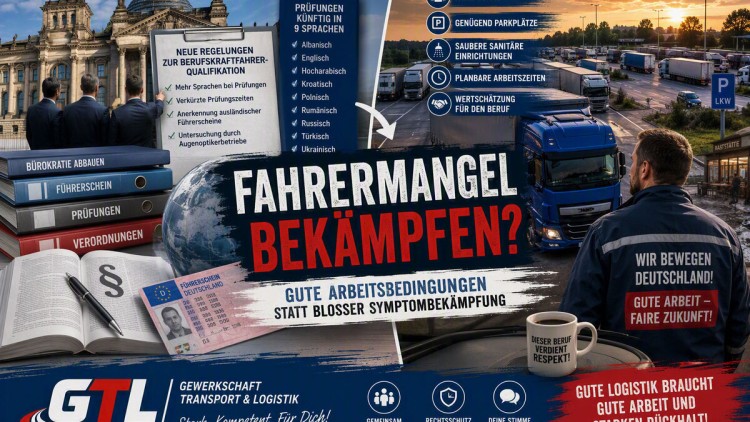 GTL: Fahrermangel lässt sich nicht durch einfachere Prüfungen lösen