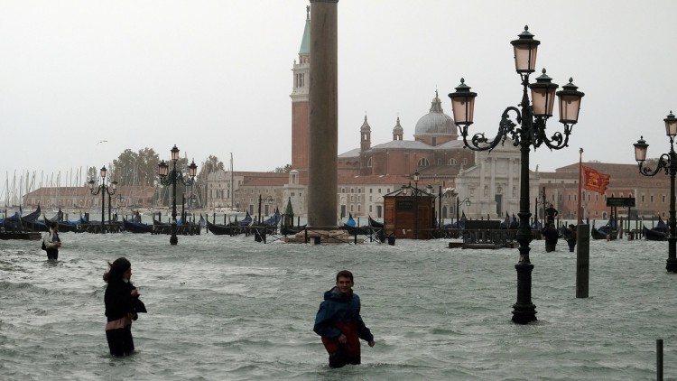 Hochwasser, Venedig, Markusplatz