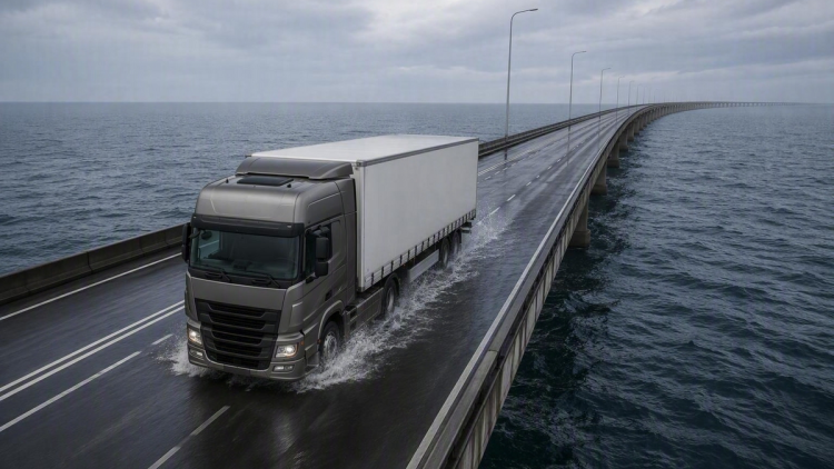 KI-Beispielbild_LKW-Autobahn-Wasser