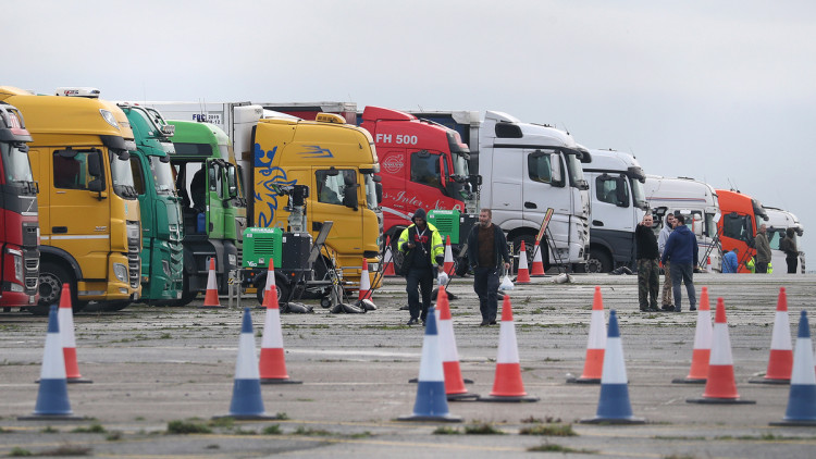 Lkw-Fahrer, Parkplatz, Manston Airport