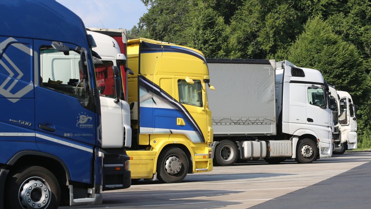 Lkw-Parkplatz, Bayern, A9