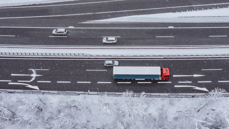 Lkw, Winter, Eis, Schnee