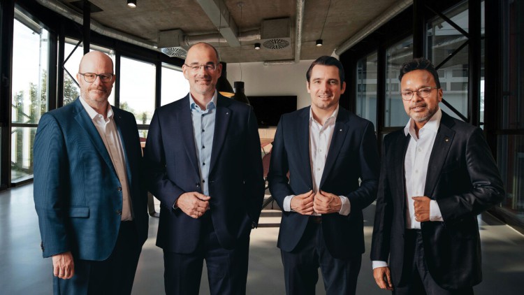 Der neue Hellmann Vorstand ab Januar 2025: Martin Eberle, Jens Drewes, Stefan Borggreve, Madhav Kurup (v.l.n.r.) 