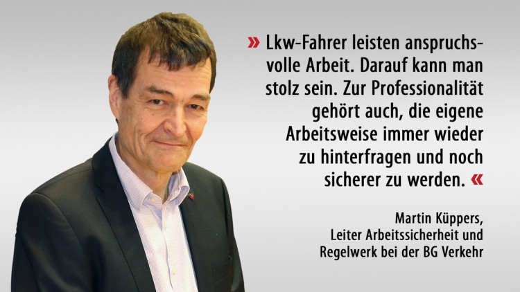 Martin Küppers, Leiter Arbeitssicherheit und Regelwerk bei der Berufsgenossenschaft Verkehr