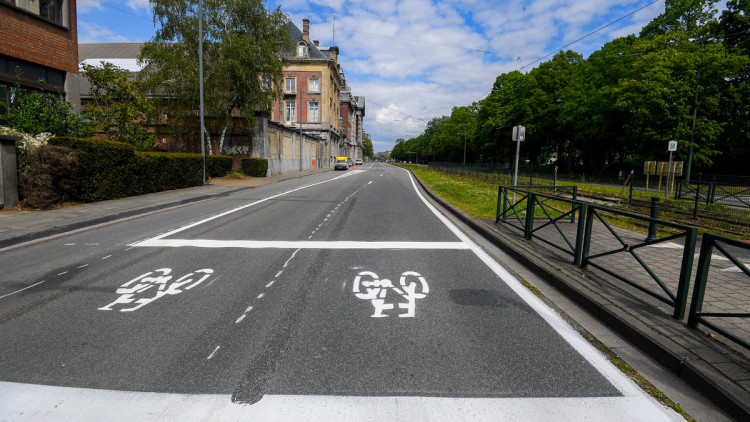 Fahrradweg, Brüssel, Belgien