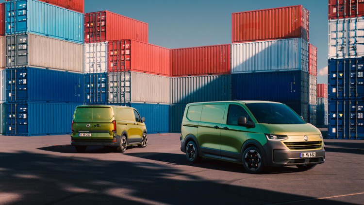 Seiten- und Heckansicht des neuen VW-Transporters 