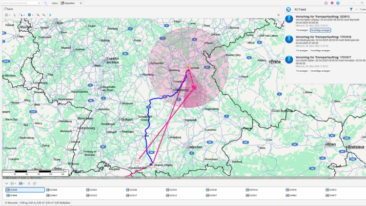 Das neue KI-basierte Planungsradar im TMS CarLo