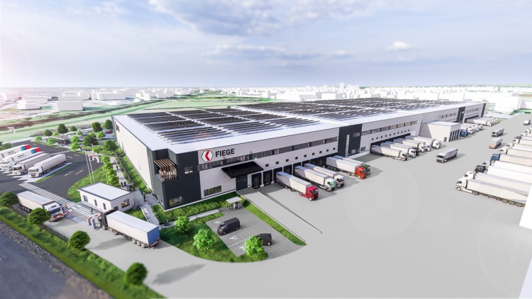 Fiege Logistikimmobilie Worms Visualisierung