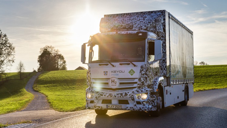 Keyou Wasserstoff-Lkw auf der Straße