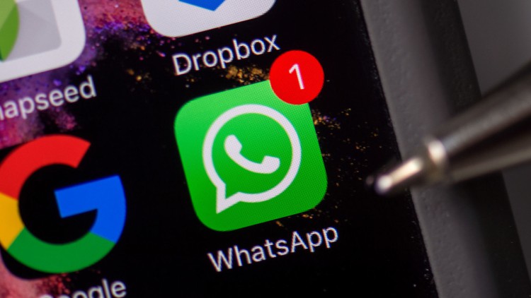 Smartphone, WhatsApp-Symbol