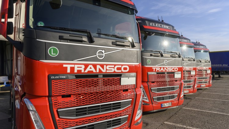 E-Lkw Fuhrpark von Transco