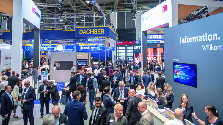 Blick in die Gänge der Messe Transport Logistic im Juni 2019.