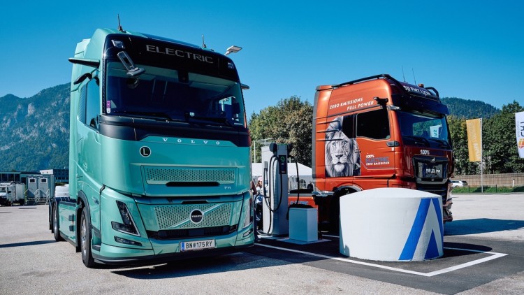 Neue Ladestation für E-Lkw in Kufstein