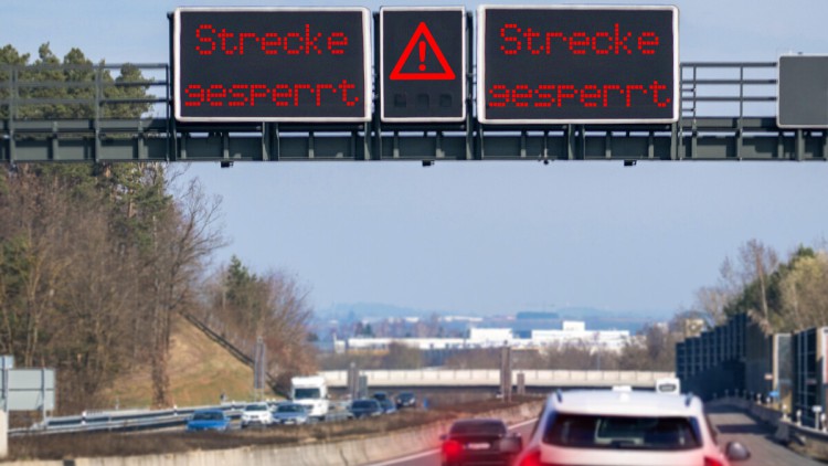 Vollsperrung Autobahn; Autobahn Sperrung