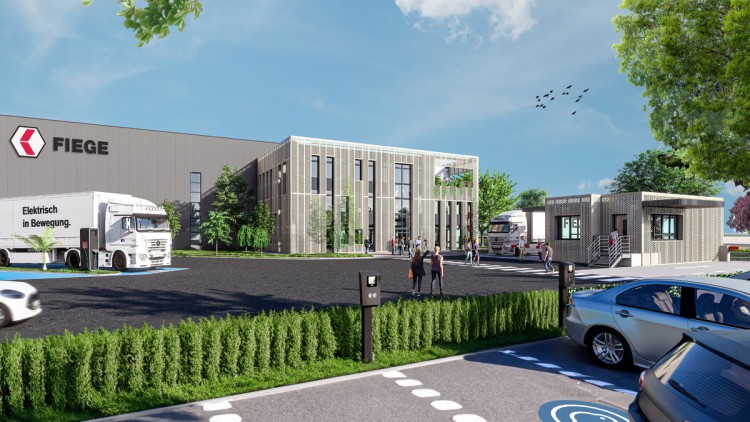 Visualisierung des Fiege Logistikzentrums in Hamminkeln