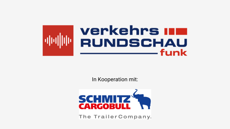 Logo von VerkehrsRundschau Funk mit Logo von Schmitz Cargobull