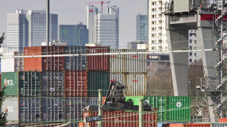 Wirtschaft, Konjunktur, Umschlagbahnhof Frankfurt am Main