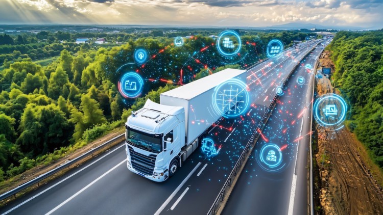 Digitale Auftragskommunikation: Vorteile integrierter Lösungen für KMU LKW auf der Straße