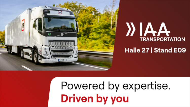 Lkw von TIP Trailer Services auf dem Weg zur IAA Transportation