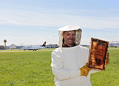 Imker, Hamburg Airport, Flughafen, Flugzeug, Lufthansa