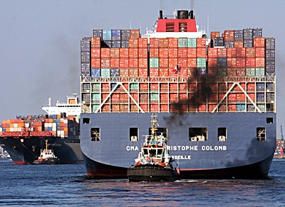 Christophe Colomb, Hafen, Hamburg, Containerschiff, Container