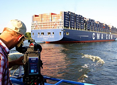 Christophe Colmob, Hamburg, Containerschiff, Kameramann
