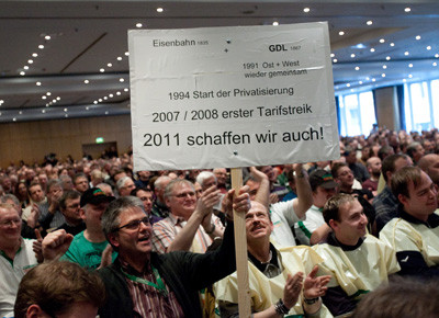 GdL, Gewerkschaft deutsche Lokomotivführer, Streik 