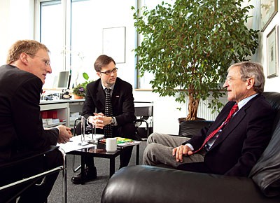 Peter Klaus im Gespräch mit Andre Kranke und Serge Voigt