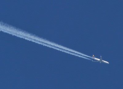 Kondensstreifen Flugzeug Himmel