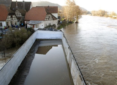 Lastkahn, Main, Fluss, Haus