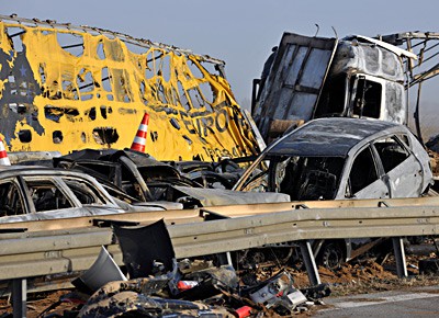 Massencrash A19 Sandsturm