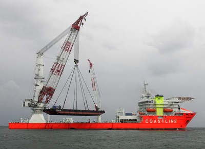 Kran, Liebherr, Ostsee