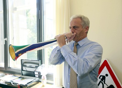 Peter Ramsauer, Vuvuzela, Interview