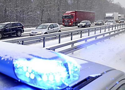Schnee Autobahn