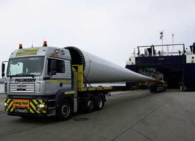 Windkraftanlage, Transport