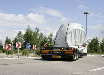 Windkraftanlage, Transport