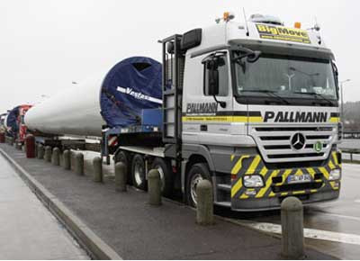 Windkraftanlage, Transport