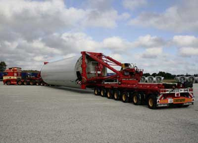 Windkraftanlage, Transport